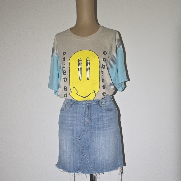 Dazed and Confused Tie-Dye T-Shirt Blue Yellow Movie tee Oversized Women's Small - Picture 6 of 11